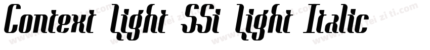 Context Light SSi Light Italic字体转换